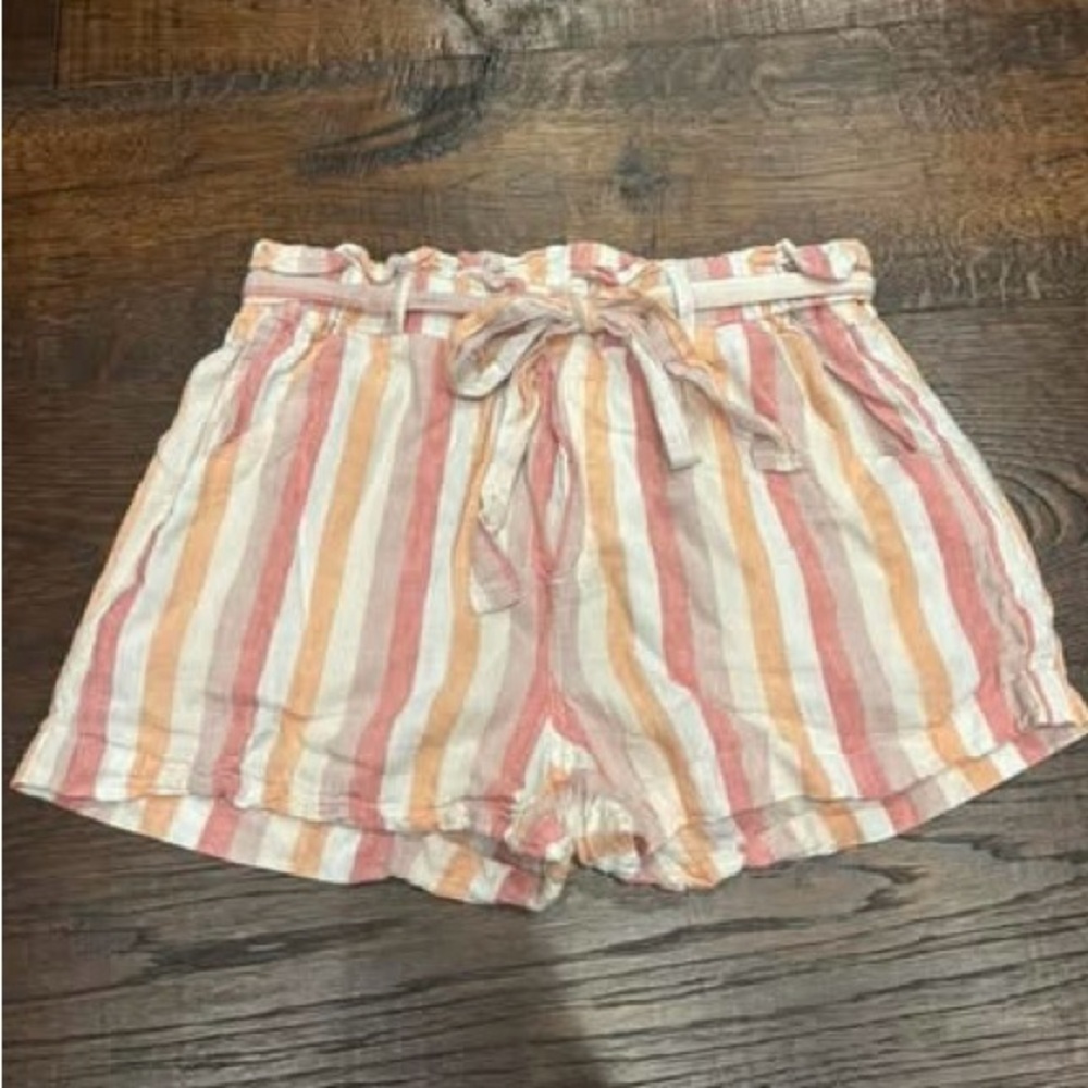 Thread & Supply Multicolor Striped High Waist Shorts